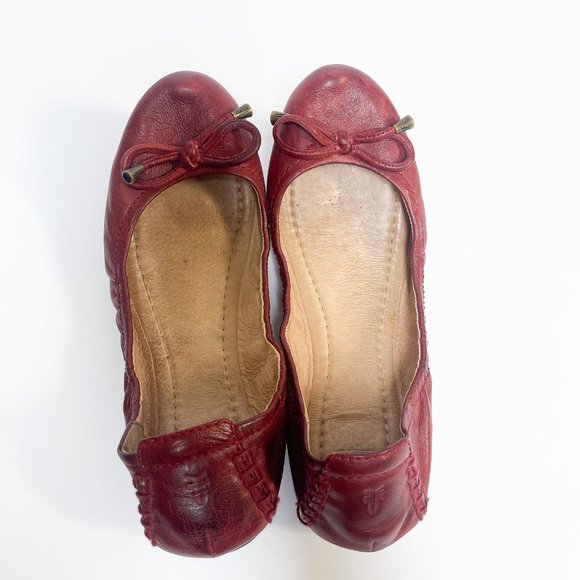Burgundy/Red/Wine FRYE Ballet Flats Size 8 - Picture 5 of 7